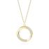 Lantisor argint placat cu aur galben cu pandantiv cerc cu pietre DiAmanti Z1962NG_W-DIA
